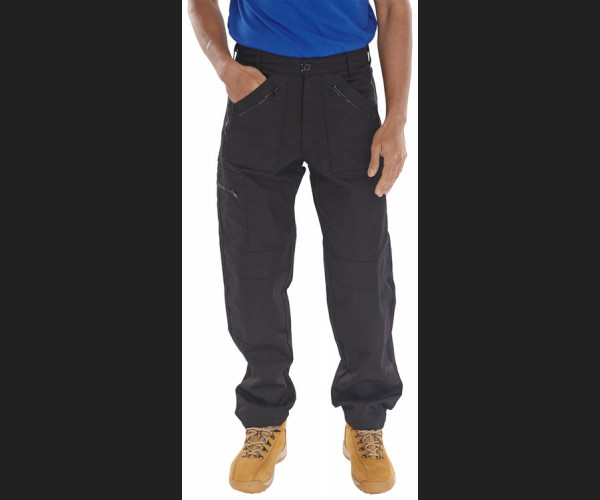 BEESWIFT CLICK ACTION WORK TROUSERS BLACK