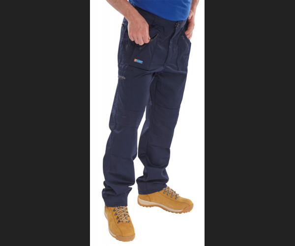 BEESWIFT CLICK ACTION WORK TROUSERS NAVY BLUE