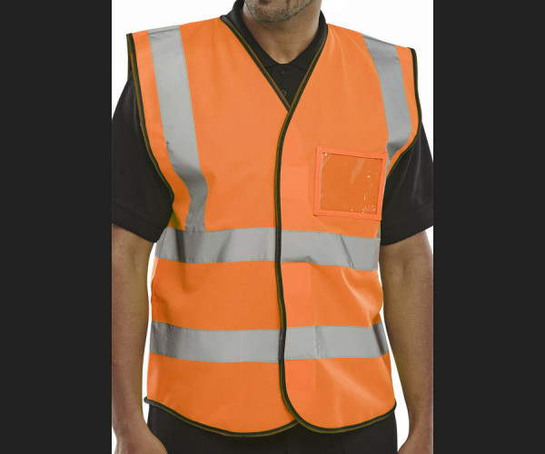 BEESWIFT HI VIZ ID VEST EN20471 ORANGE