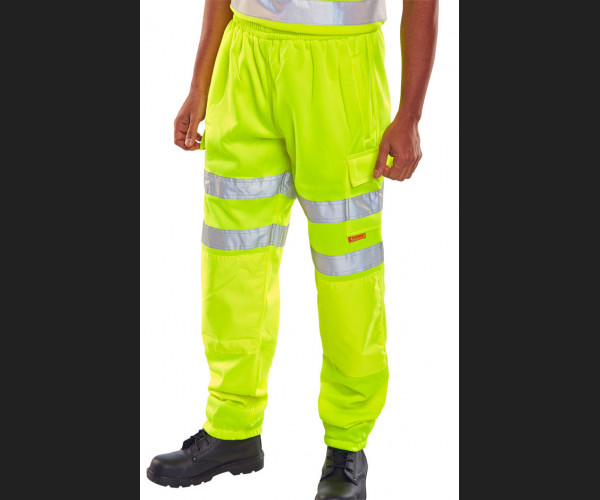 BEESWIFT HI VIZ JOGGING BOTTOMS SATURN YELLOW