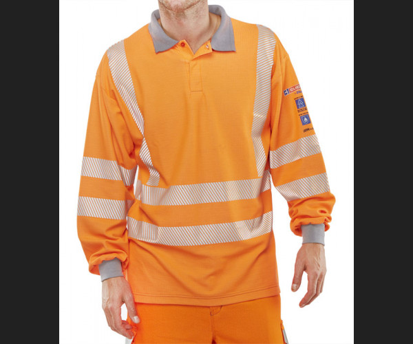 BEESWIFT ARC FLASH GO/RT POLO SHIRT ORANGE