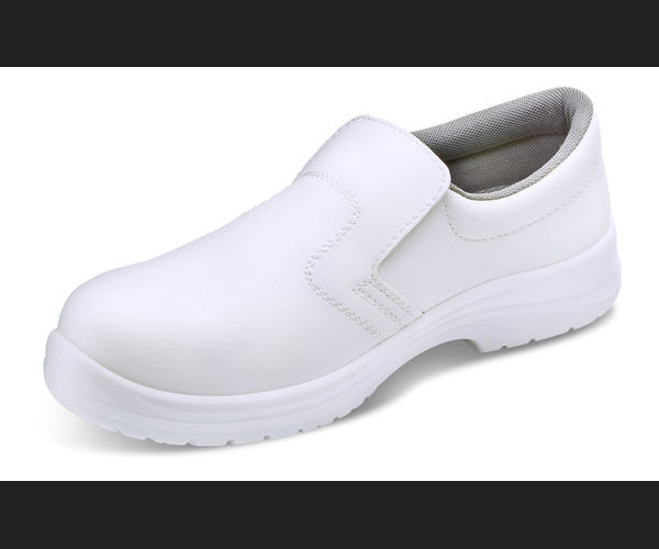 BEESWIFT MICRO-FIBRE SLIP ON SHOE S2 WHITE