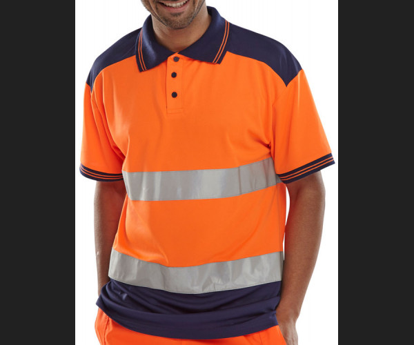 BEESWIFT PK SHIRT TWO TONE ORANGE / NAVY