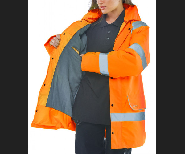 BEESWIFT FLEECE LINED TRAFFIC JACKET ORANGE