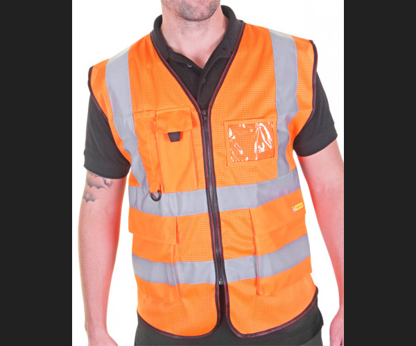 BEESWIFT EXECUTIVE MESH WAISTCOAT ORANGE