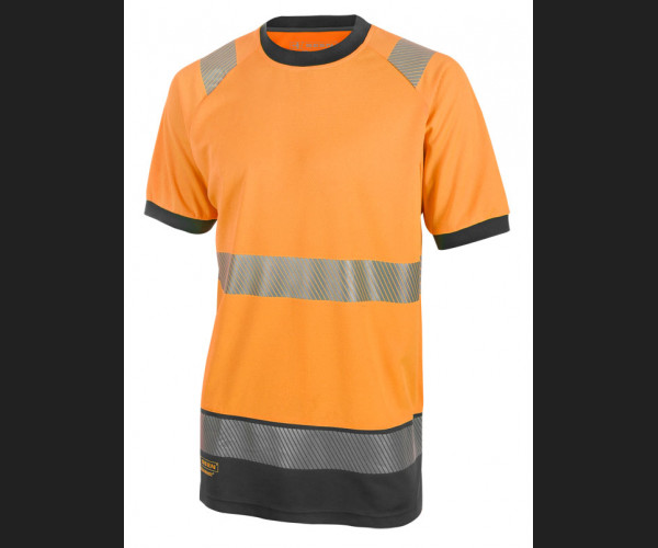 BEESWIFT HIVIS TWO TONE SHORT SLEEVE T SHIRT ORANGE / BLACK