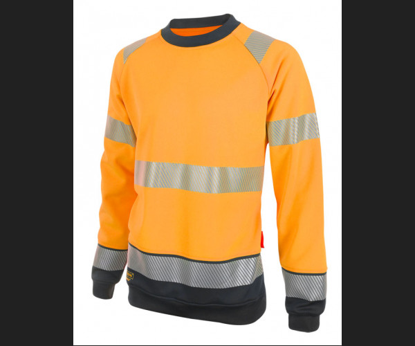 BEESWIFT HIVIS TWO TONE SWEATSHIRT ORANGE / BLACK