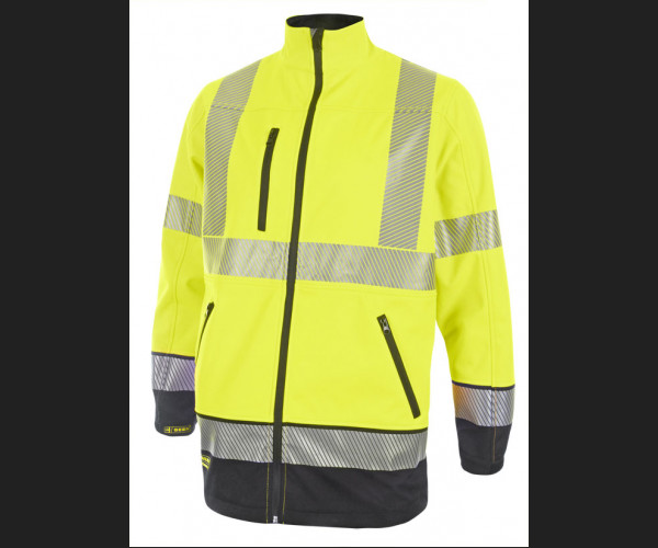 BEESWIFT HIVIS TWO TONE SOFTSHELL SATURN YELLOW / NAVY