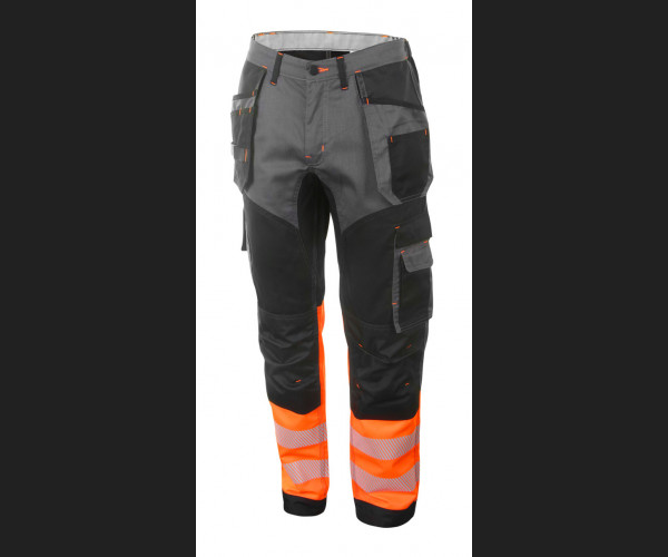 BEESWIFT HIVIS TWO TONE TROUSERS ORANGE / BLACK