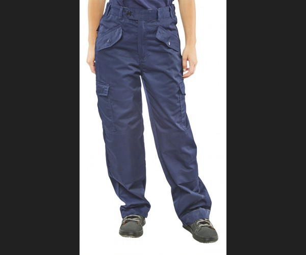 BEESWIFT Ladies Polycotton Trousers NAVY BLUE