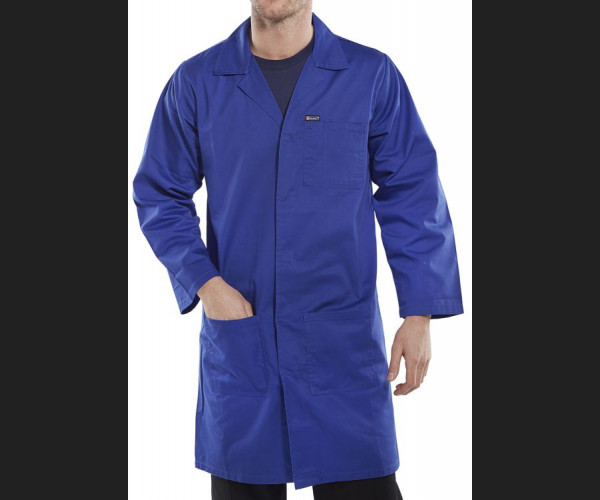 BEESWIFT Poly Cotton Warehouse Coat ROYAL BLUE