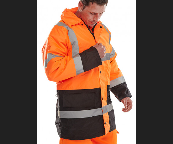 BEESWIFT FLEECE LINED TRAFFIC JACKET ORANGE / BLACK