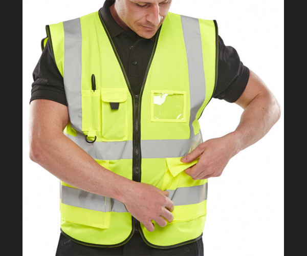 BEESWIFT EXECUTIVE HI VIZ WAISTCOAT SATURN YELLOW