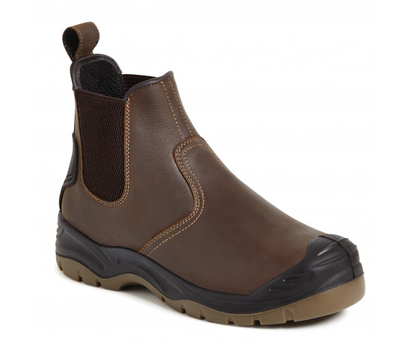 Apache AP715SM Brown Safety Dealer Boots – S3 SRC Rated, Steel Toe, Water Resistant