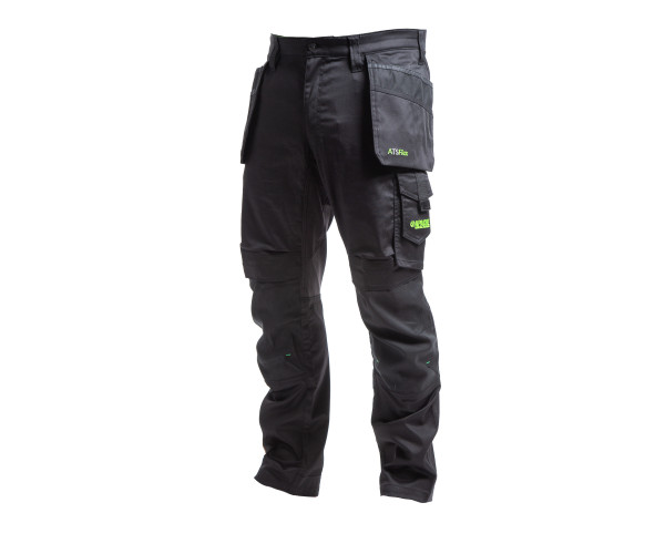 Apache Bancroft Slim Fit Holster Work Trouser – Black/Grey Stretch