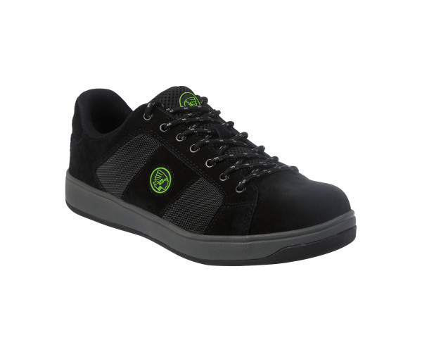 Apache Kick S1P Safety Trainer – Black Suede, Cup Sole, Lightweight