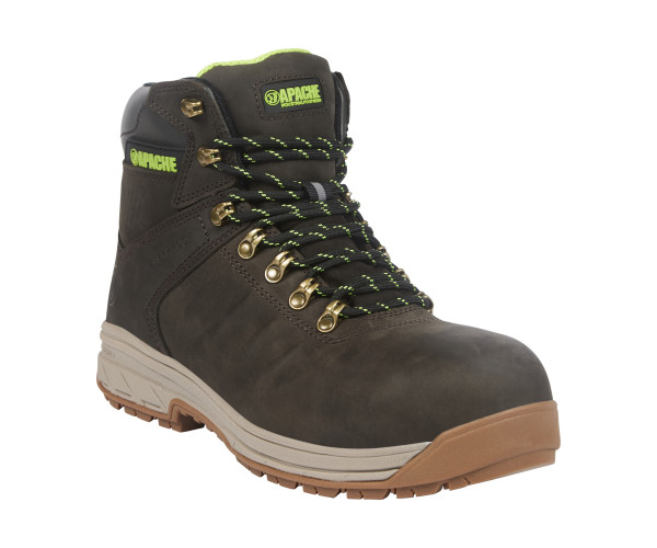 Apache Moose Jaw S7S Waterproof Safety Boot – Brown Leather, XTS Outsole