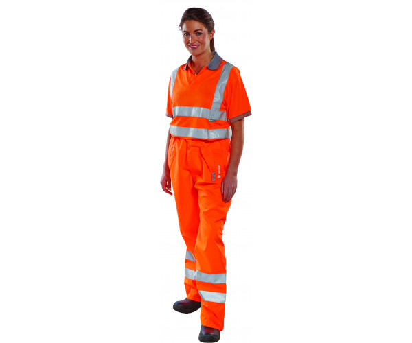 BEESWIFT BIRKDALE HI VIS WATERPROOF TROUSERS ORANGE