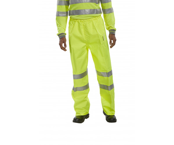 BEESWIFT BIRKDALE HI VIS WATERPROOF TROUSERS YELLOW