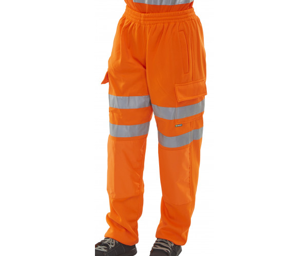 BEESWIFT HI VIZ JOGGING BOTTOMS ORANGE