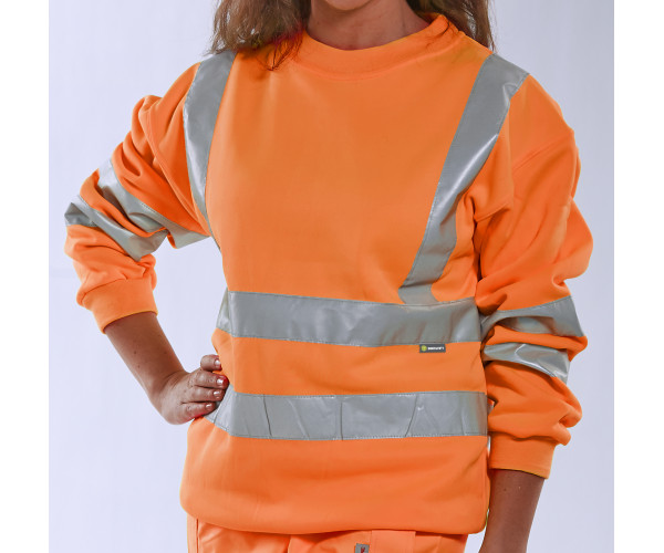 BEESWIFT HI-VIS ORANGE SWEATSHIRT