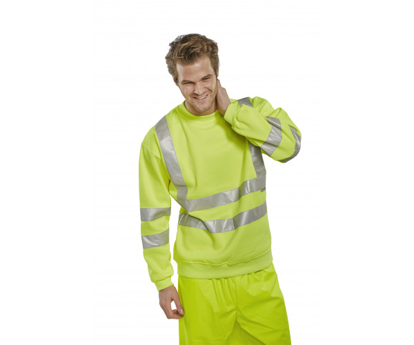 BEESWIFT HI-VIS YELLOW SWEATSHIRT