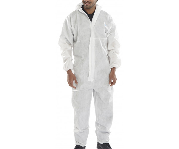 BEESWIFT COC10 DISPOSABLE COVERALL WHITE  TYPE 5/6