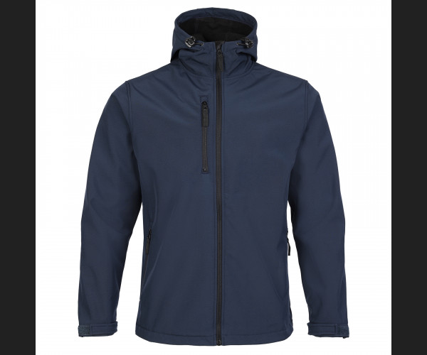 234 FORT HOLKHAM HOODED SOFTSHELL JACKET NAVY BLUE