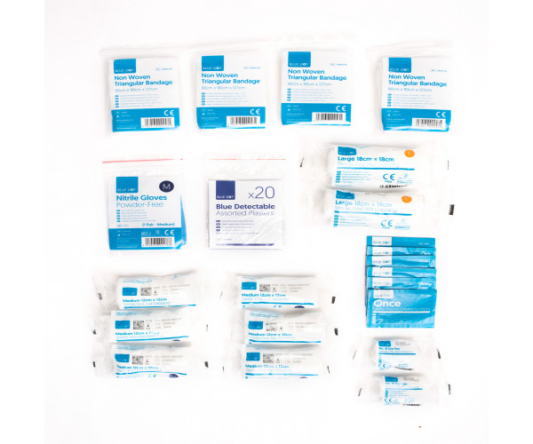 Blue Dot HSE Standard CATERING 1-10 Person First-Aid Kit Refill 