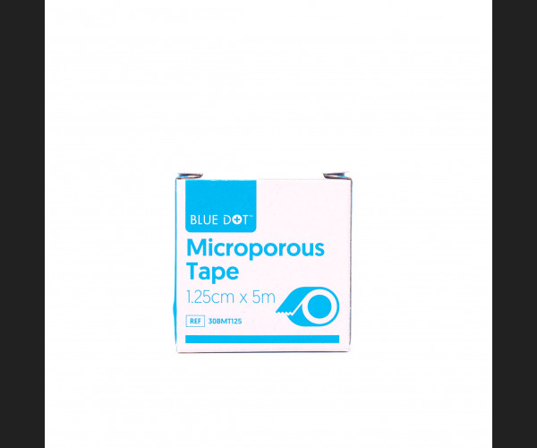 10x Blue Dot Microporous Tape 1.25cm x 5mtr Boxed 