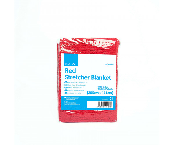 Blue Dot Red Stretcher Blanket 152cm x 203cm 