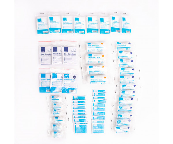 Blue Dot HSE Standard CATERING 1-50 Person First-Aid Kit Refill 