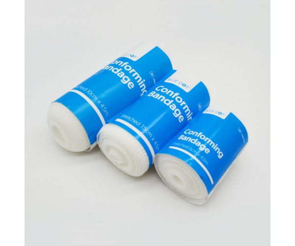 10x Blue Dot Conforming Bandage 10cm x 4.5m