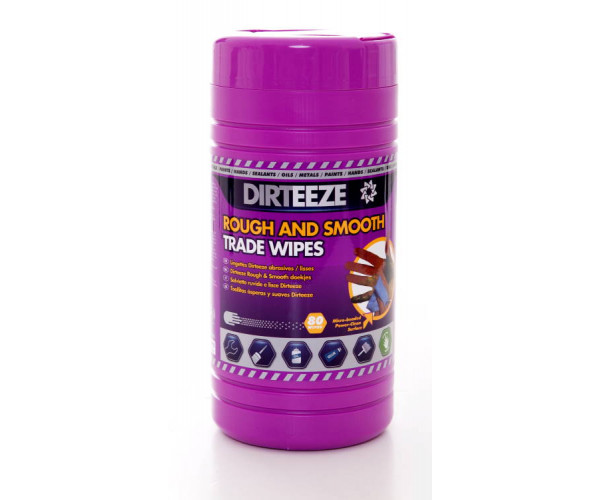 DIRTEEZE ROUGH AND SMOOTH WIPES (TUB OF 80)