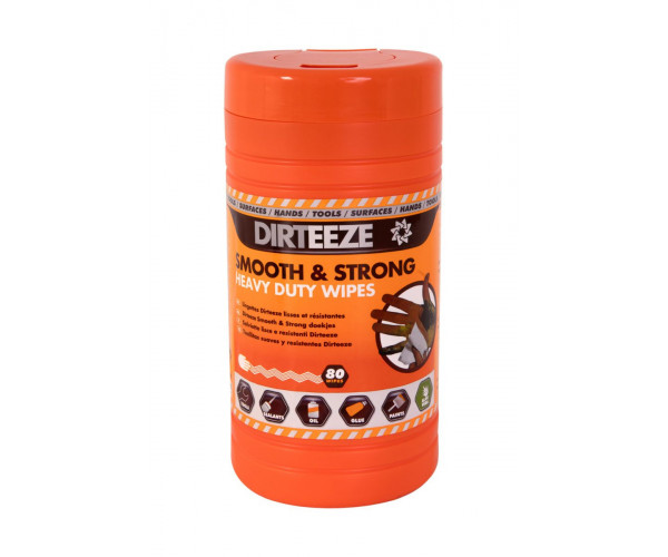 Dirteeze Smooth & Strong Cleaning Wipes Tub 80 Dirteeze Smooth & Strong Cleaning Wipes Tub 80