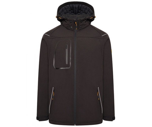 JCB TRADE HOODED SOFTSHELL