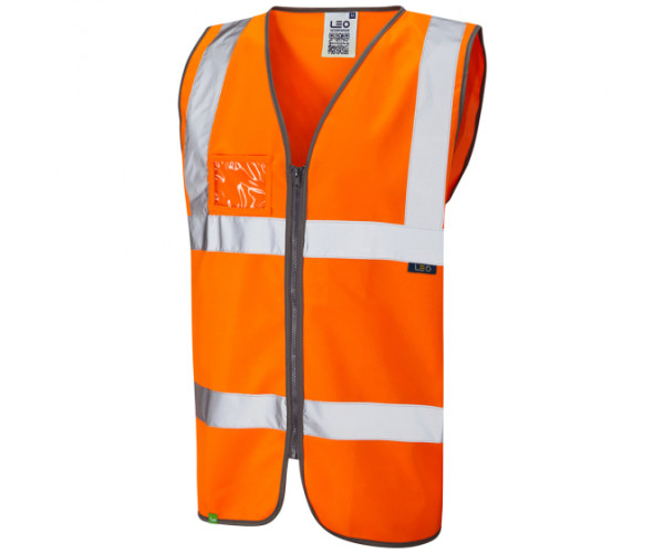 LEO Workwear  RUMSAM Leo EcoViz Zipped Waistcoat with ID Pocket