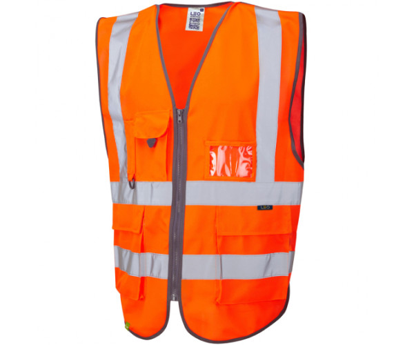Leo Workwear BARNSTAPLE Leo EcoViz Rail Superior Waistcoat