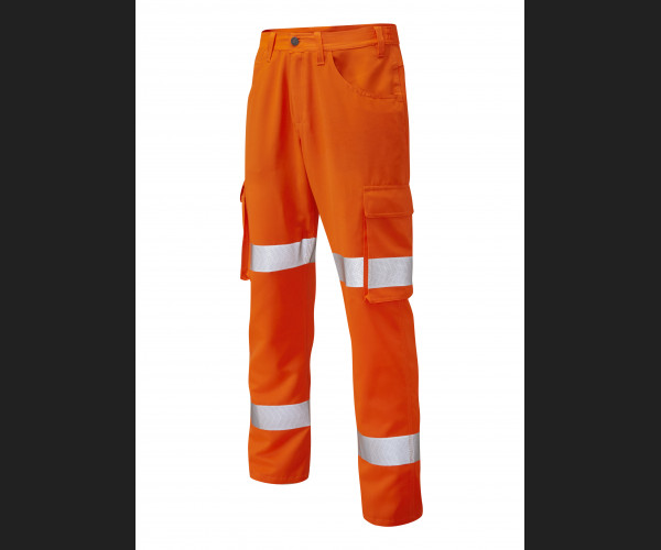 LEO YELLAND Leo EcoViz Lightweight Poly/Cotton Cargo Trouser HV ORANGE