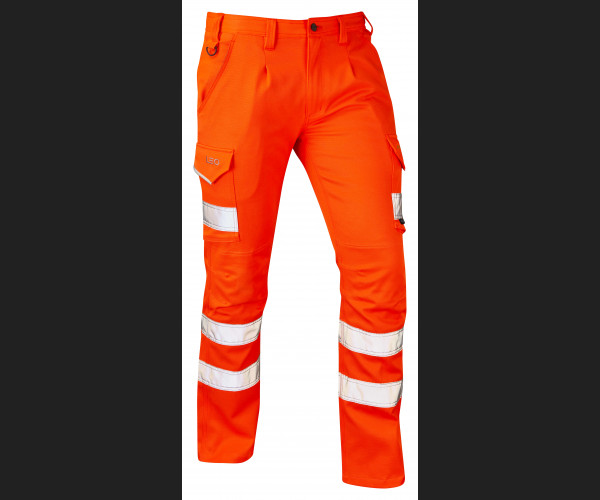 LEO KINGFORD Leo EcoViz Stretch Cargo Trouser HV ORANGE