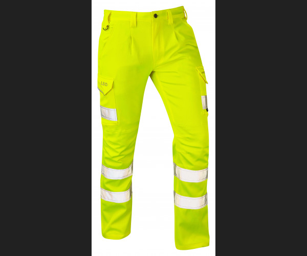 LEO KINGFORD Leo EcoViz Stretch Cargo Trouser HV YELLOW