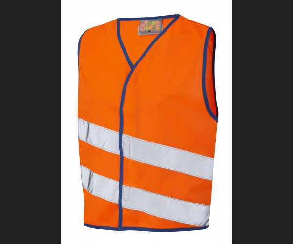 LEO NEONSTARS Leo EcoViz Childrens Waistcoat (EN 17353) HV ORANGE