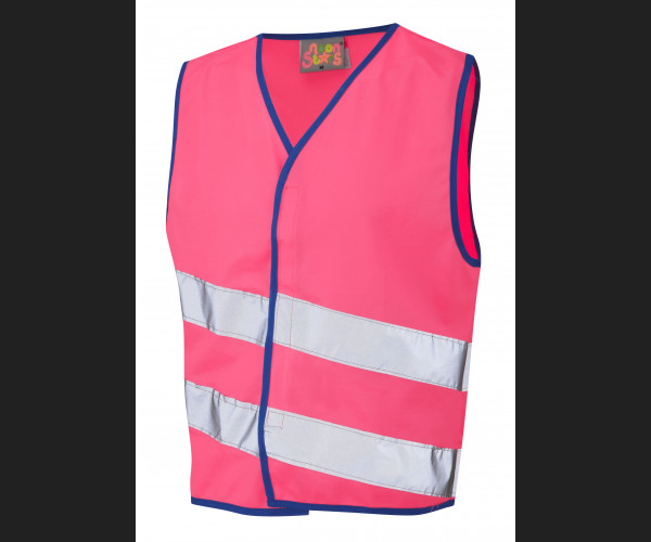 LEO NEONSTARS Leo EcoViz Childrens Waistcoat (EN 17353) PINK