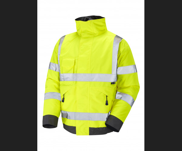 LEO CHIVENOR Leo EcoViz 4K Baffle Lined Bomber Jacket HV YELLOW