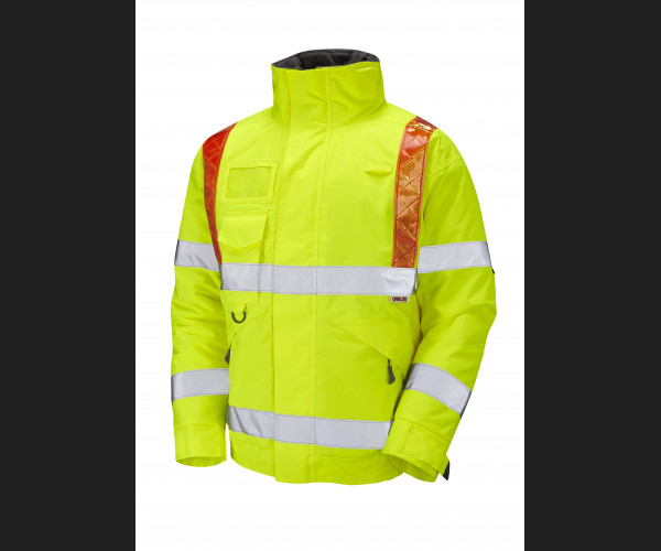 LEO EXMOOR Leo EcoViz 10K Performance+ Breathable Jacket HV YELLOW