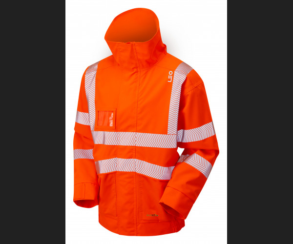 LEO DARTMOOR Leo EcoViz 10K Performance+ Breathable Bomber Jacke HV ORANGE