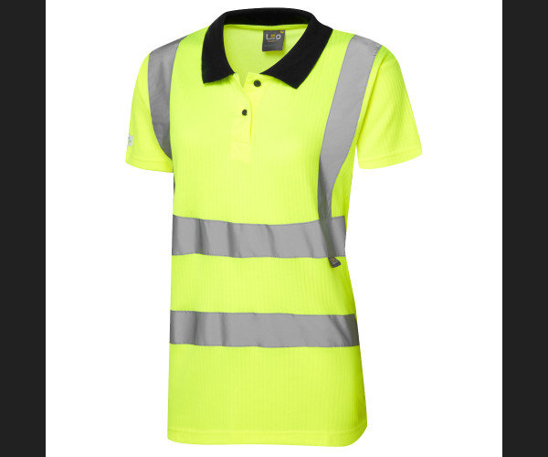 LEO LANA Leo EcoViz Comfort Womens Polo Shirt HV YELLOW