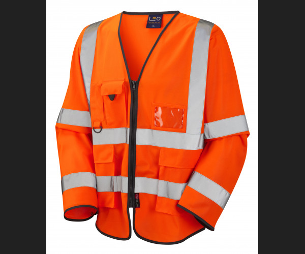 LEO WRAFTON Leo EcoViz Superior Sleeved Waistcoat HV ORANGE