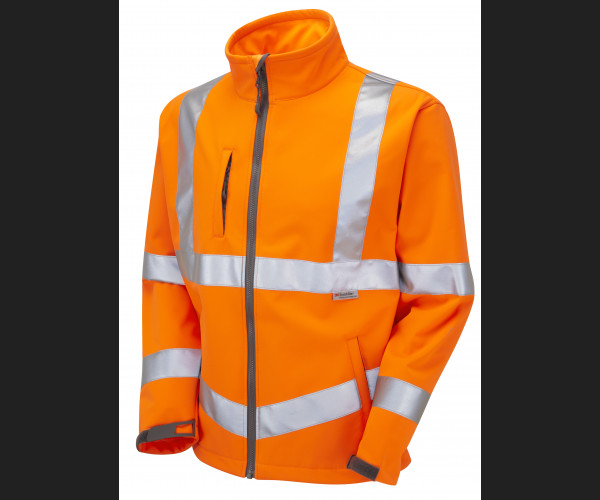 LEO BUCKLAND Leo EcoViz Softshell Jacket HV ORANGE