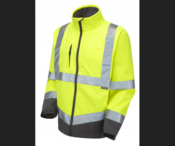 LEO BUCKLAND Leo EcoViz Softshell Jacket HV YELLOW